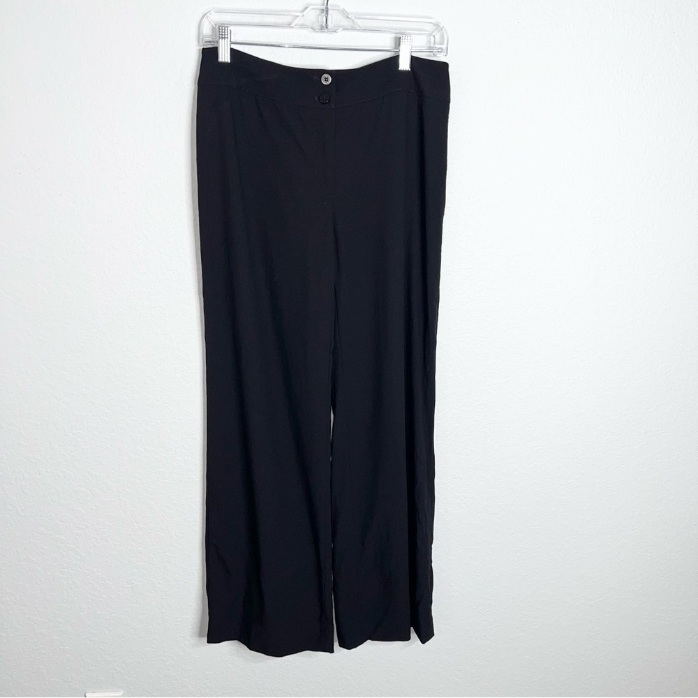 Armani Collezioni Pants Women’s size 8 Italy Palazzo Black Wide Leg Wool HH
